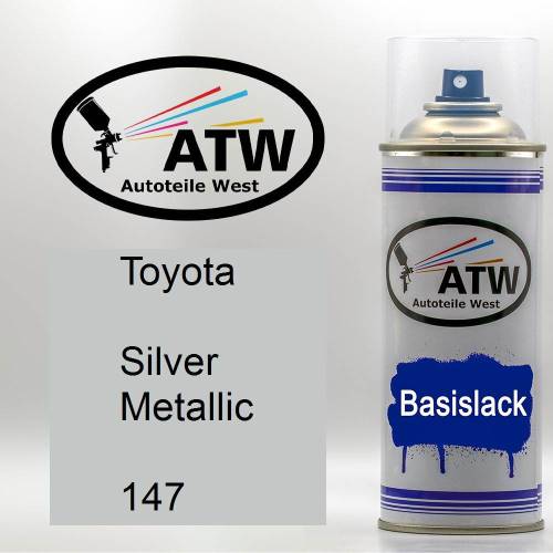 Toyota, Silver Metallic, 147: 400ml Sprühdose, von ATW Autoteile West.